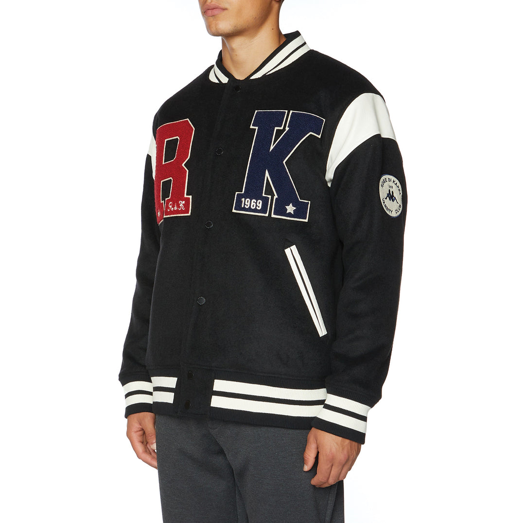 Robe Giovani Solo Varsity Jacket - Jet Black